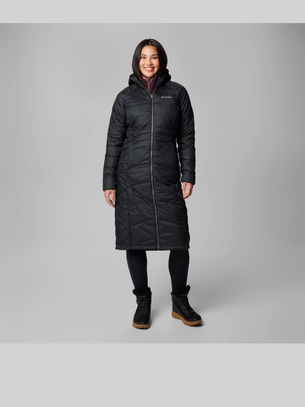 Columbia Karis Gale Black Insulated Puffer Coat with Hood